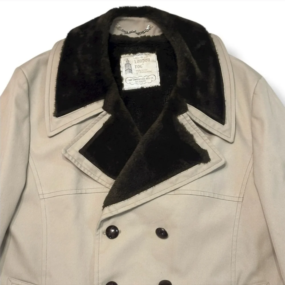 London Fog Trench Coat in Gray and Black